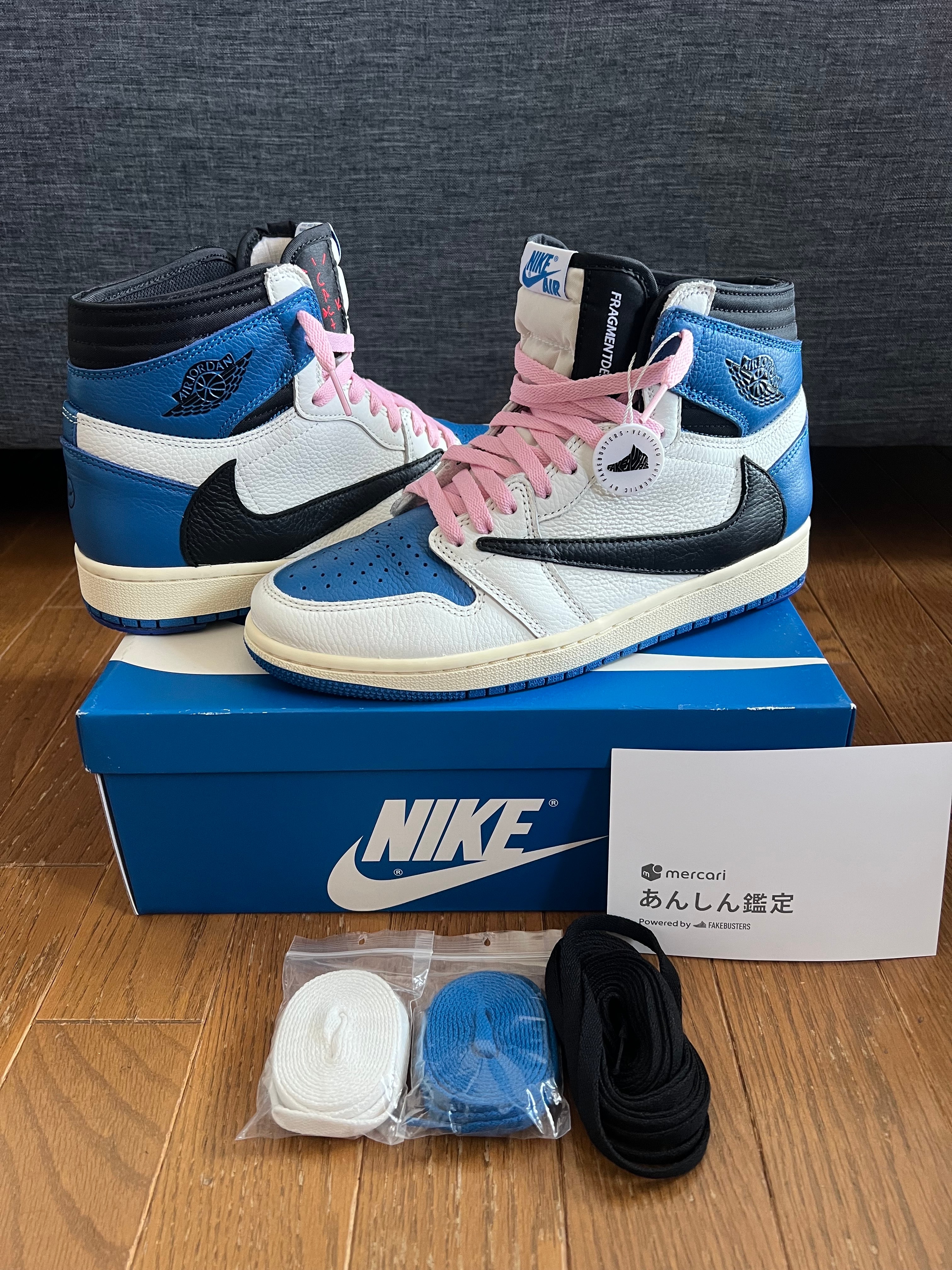 Travis Scott × fragment design × Nike Air Jordan 1 Retro High OG SP "Military Blue"