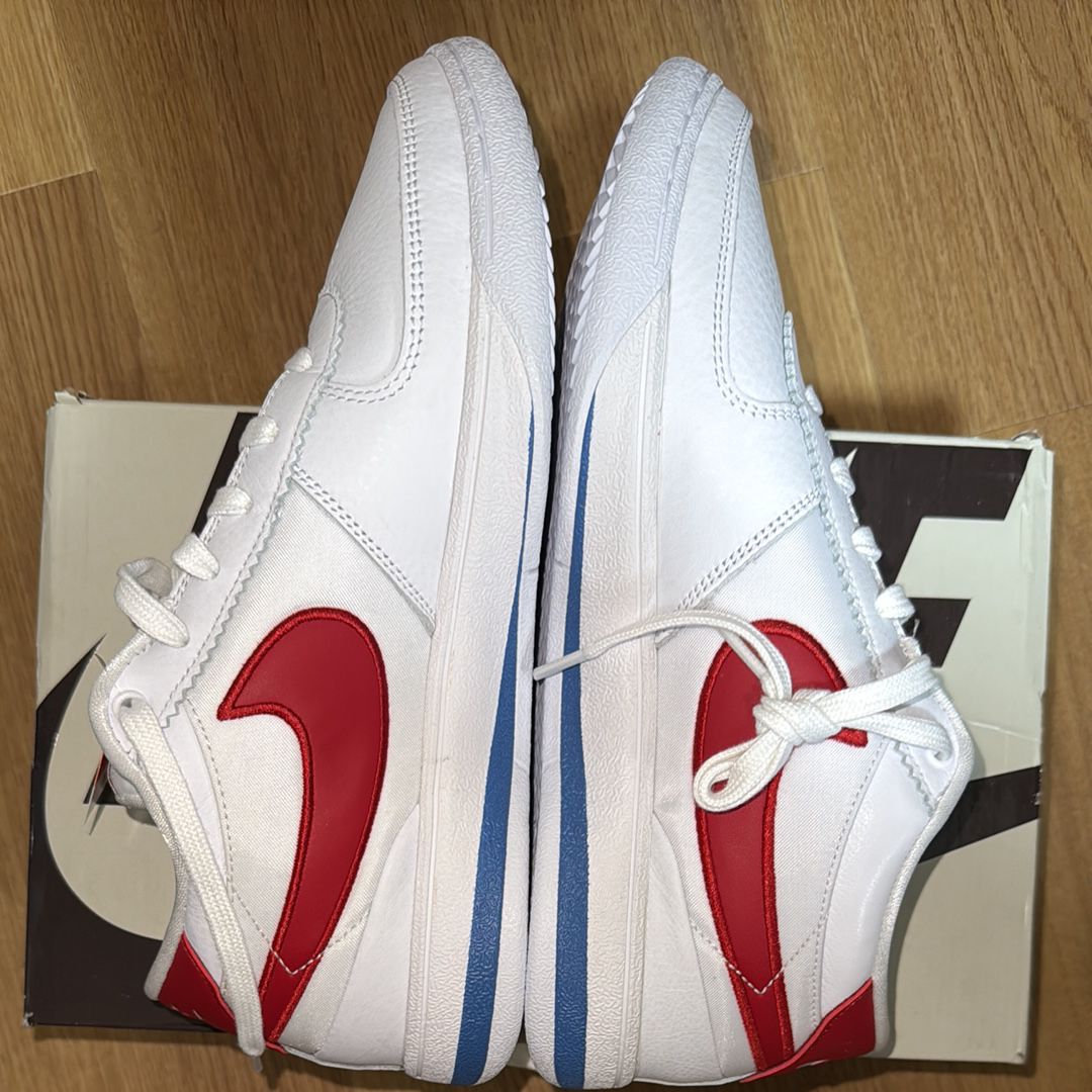 Nike Book 1 Cortez "Forrest Gump/White and Varsity Red" (FJ4250-105/FJ4249-105)