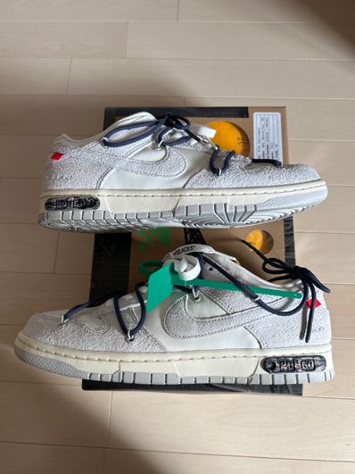 Off-White × Nike Dunk Low "Sail/Neutral Grey/Gridiron"