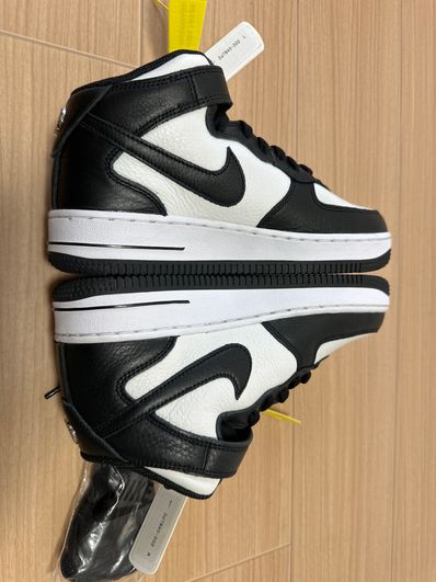 Stussy × Nike Air Force 1 Mid "Black and Light Bone"