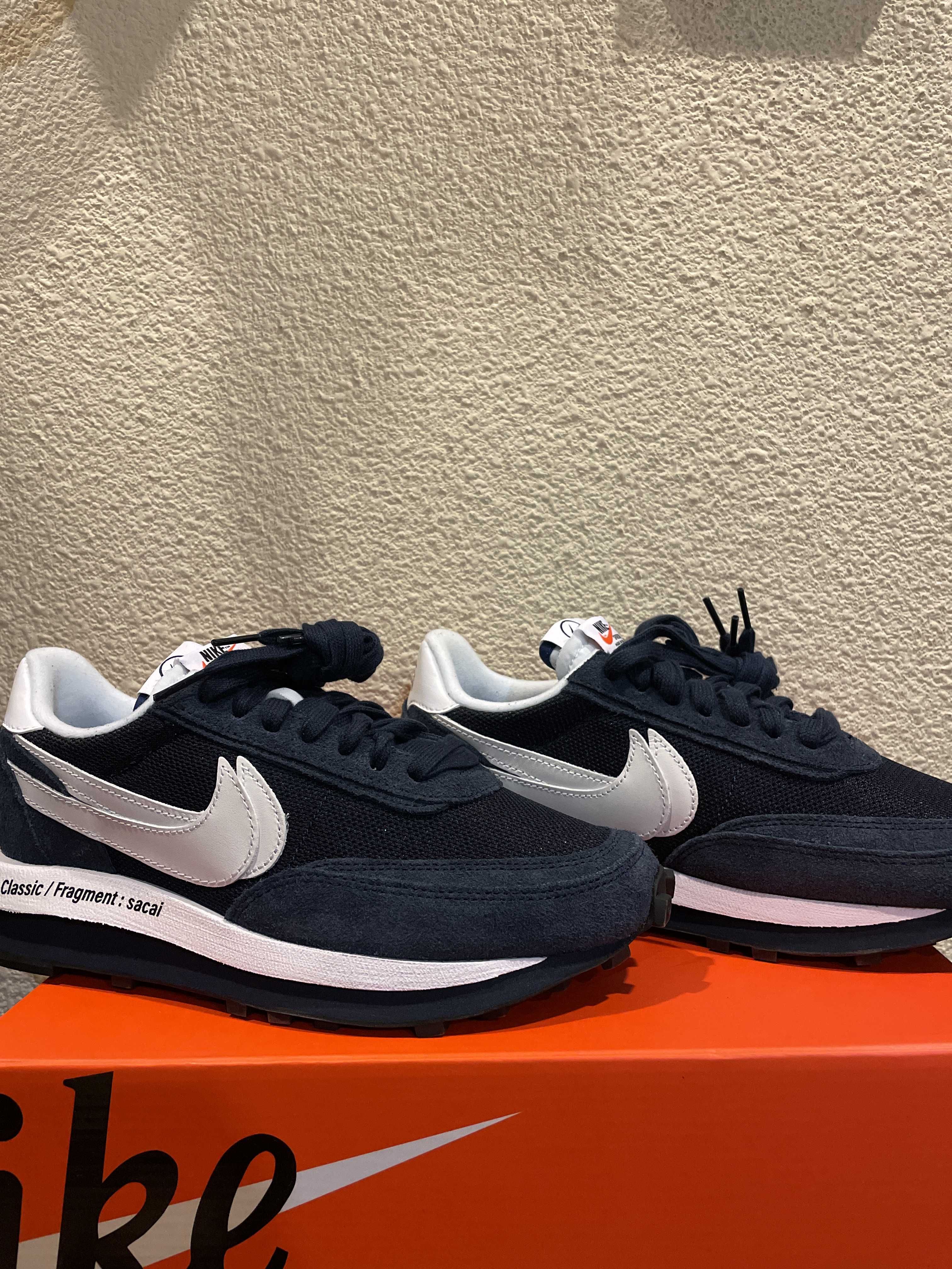 Fragment × sacai × Nike LD Waffle "Blackended Blue"