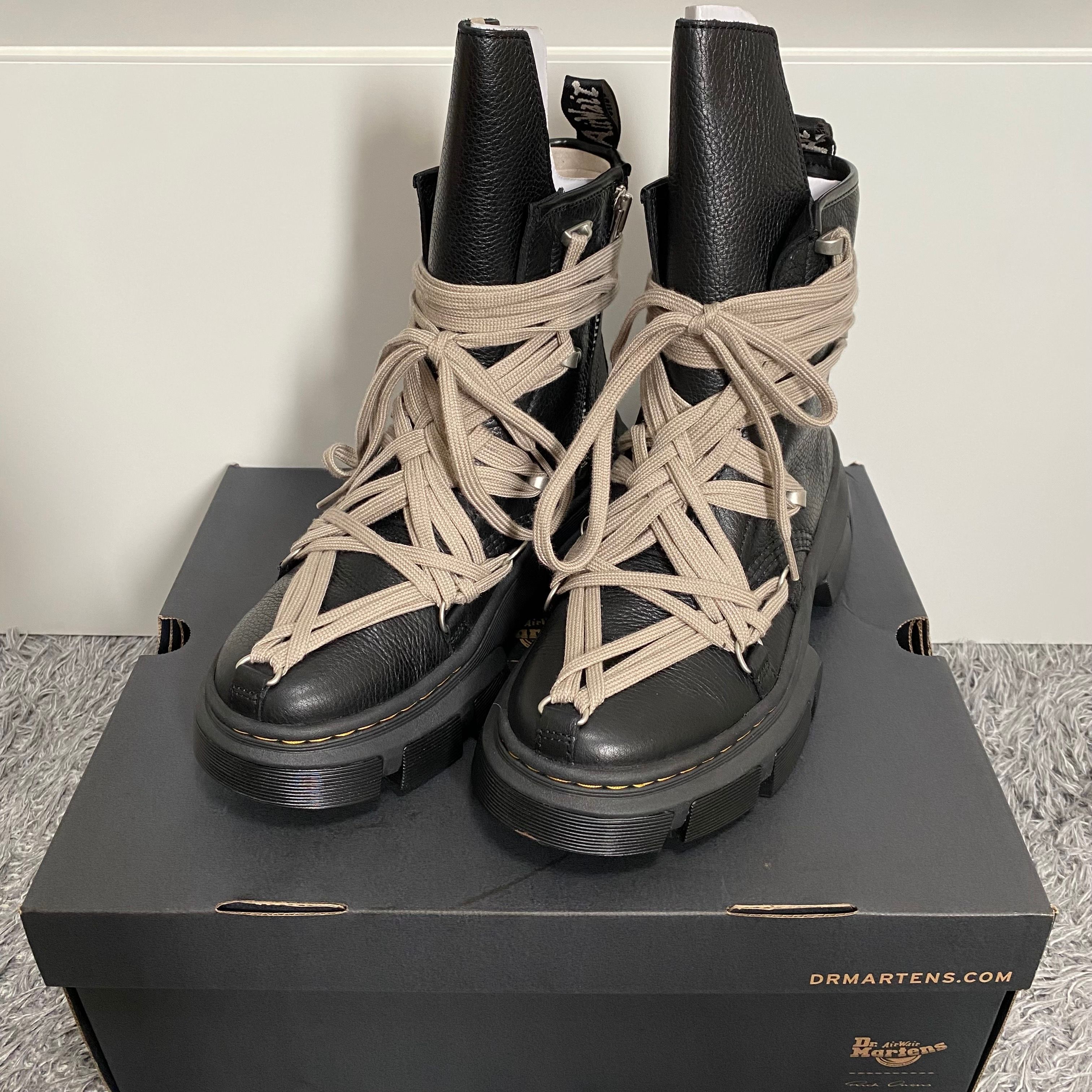 Rick Owens × Dr.Martens 1460 DMXL Mega Lace Boot "Black"