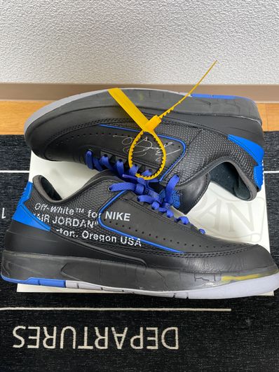 Off-White × Nike Air Jordan 2 Low "Black and Varsity Royal"