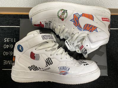 Supreme × NBA × Nike Air Force 1 Mid '07 "White"