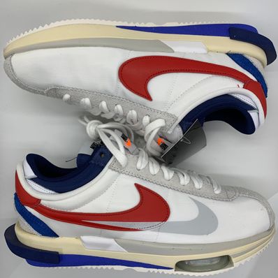 sacai × Nike Zoom Cortez "White and University Red"