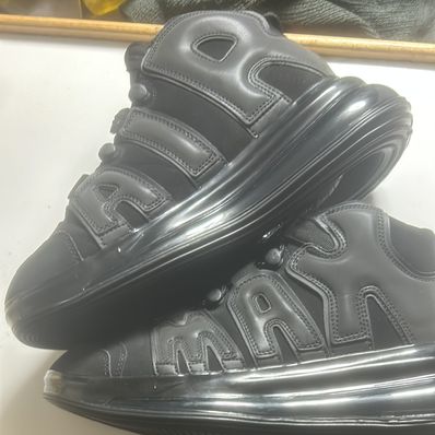 NIKE AIR MORE UPTEMPO 720 BLACK / METALLIC BLACK