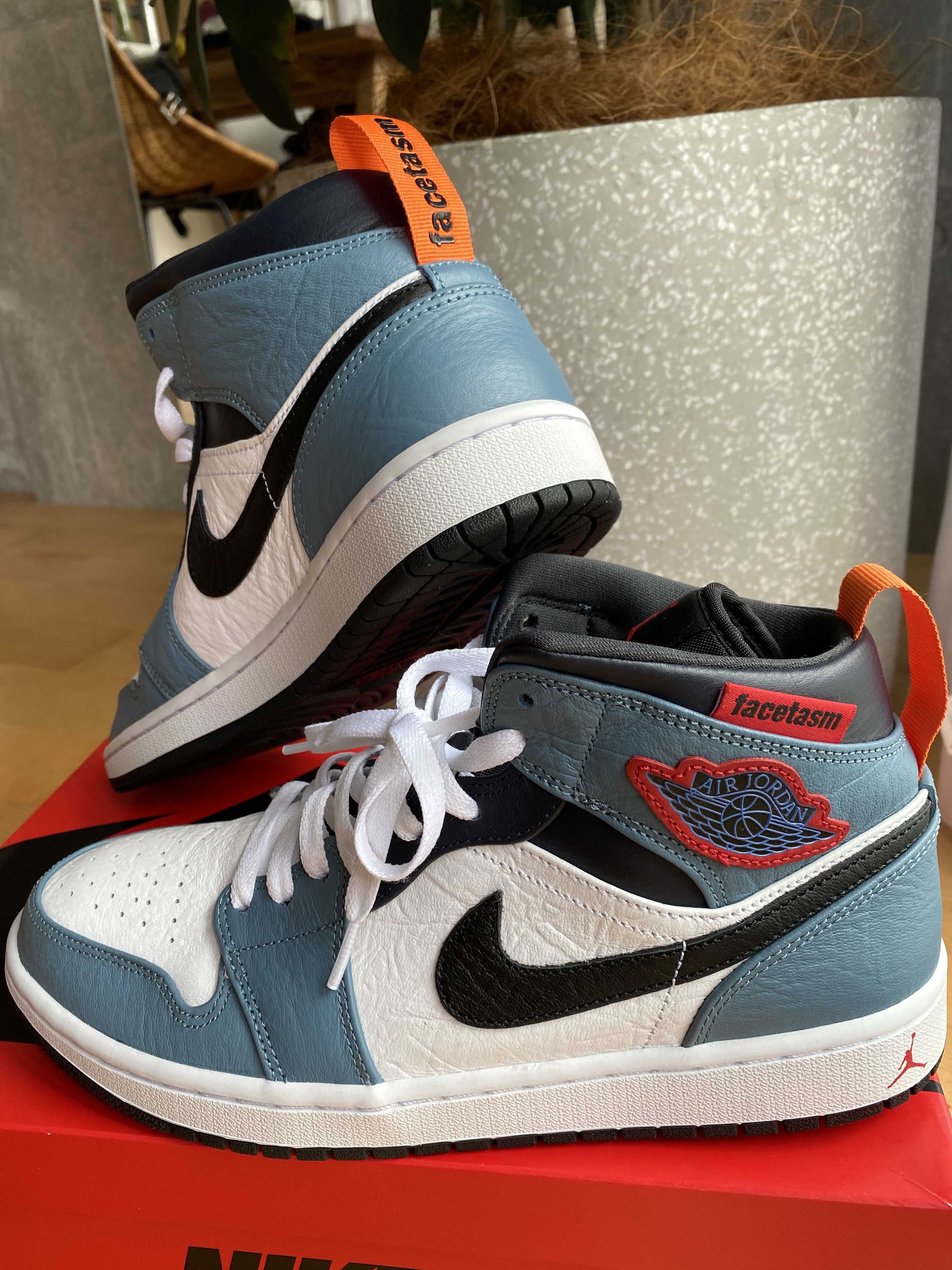FACETASM × Nike Air Jordan 1 Mid "White/Navy"