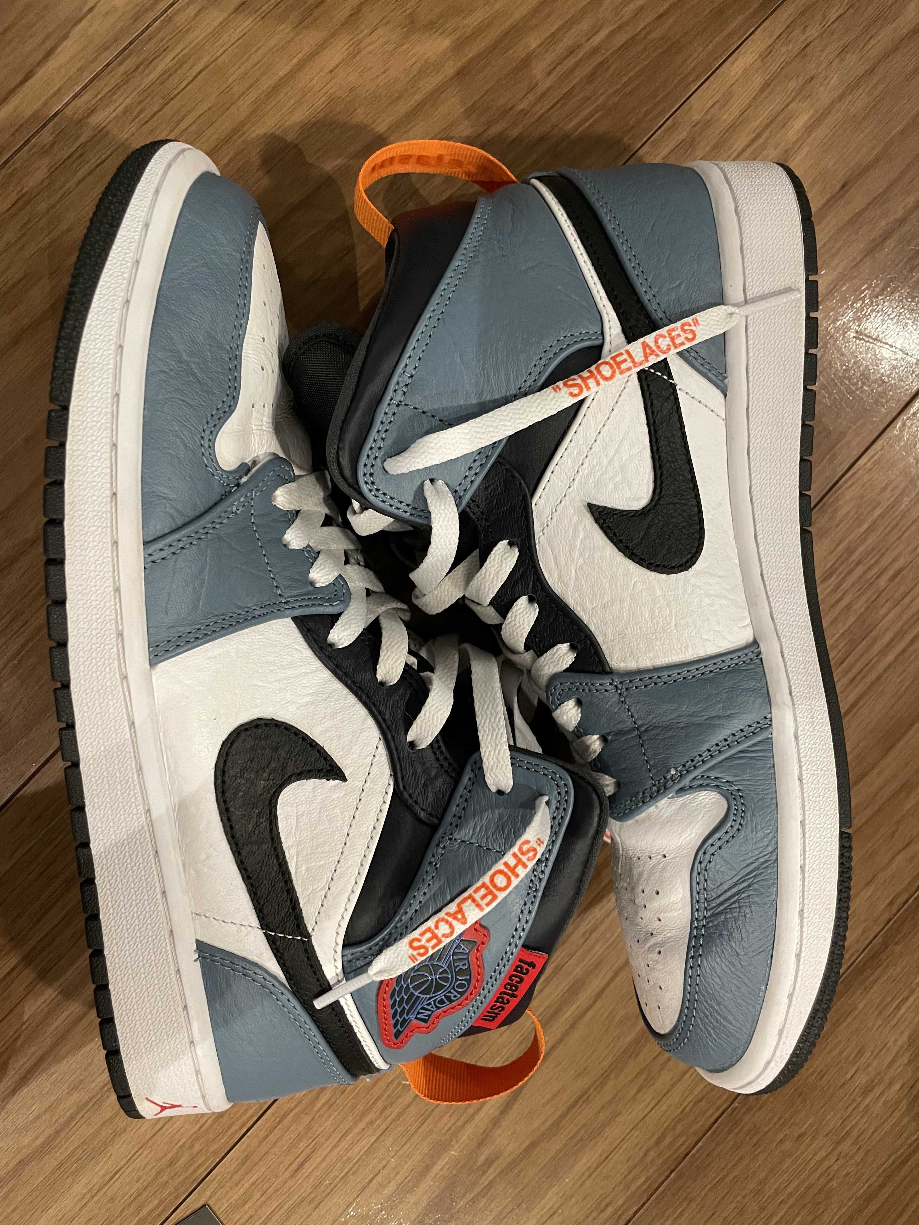 FACETASM × Nike Air Jordan 1 Mid "White/Navy"