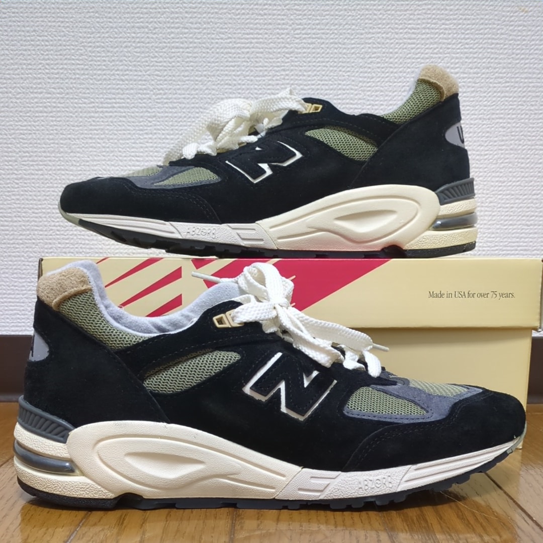 ニューバランス 990V2 "ブラック/トゥルーカモ"