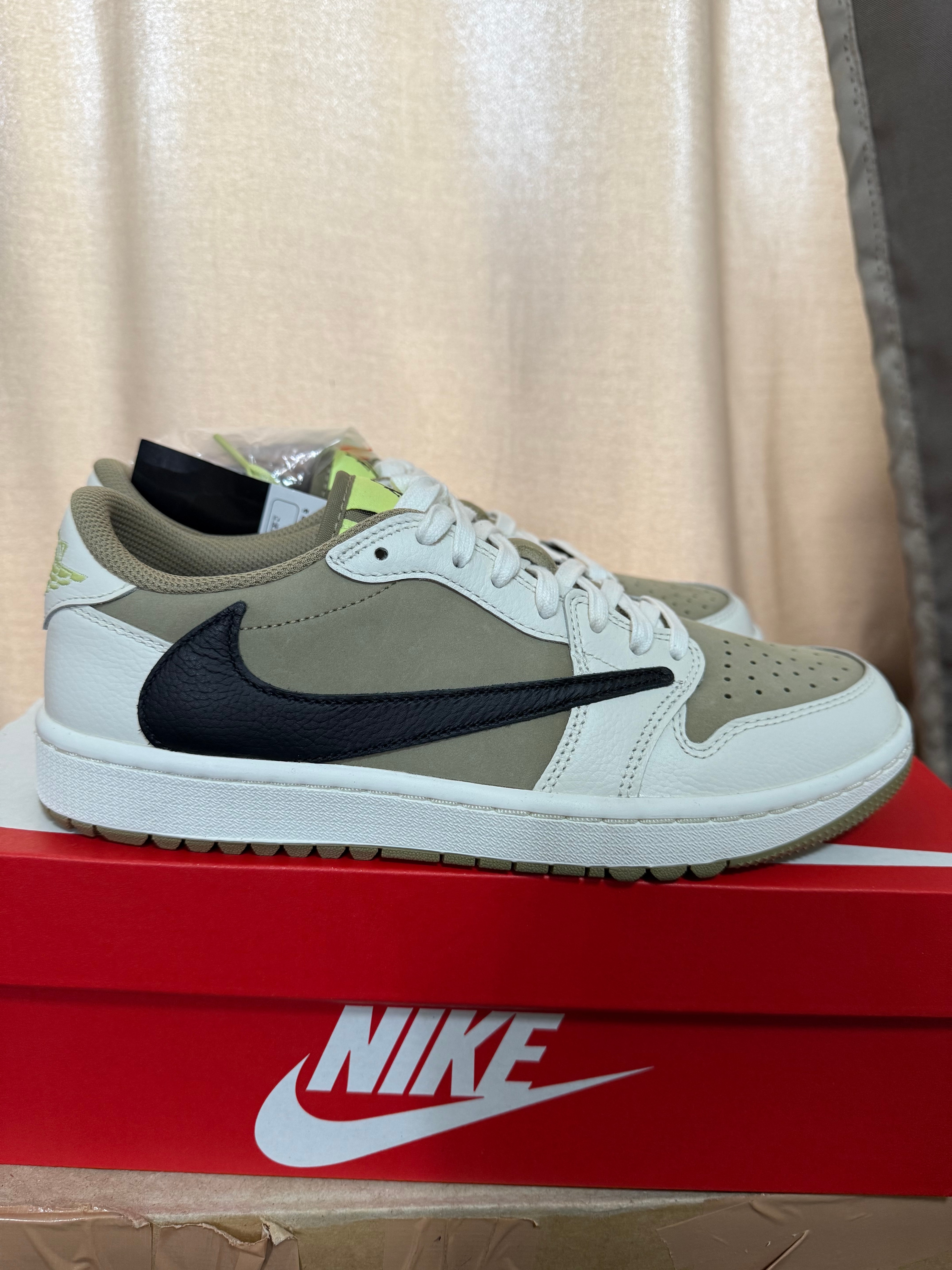 Travis Scott × Nike Air Jordan 1 Low Golf NRG "Neutral Olive"