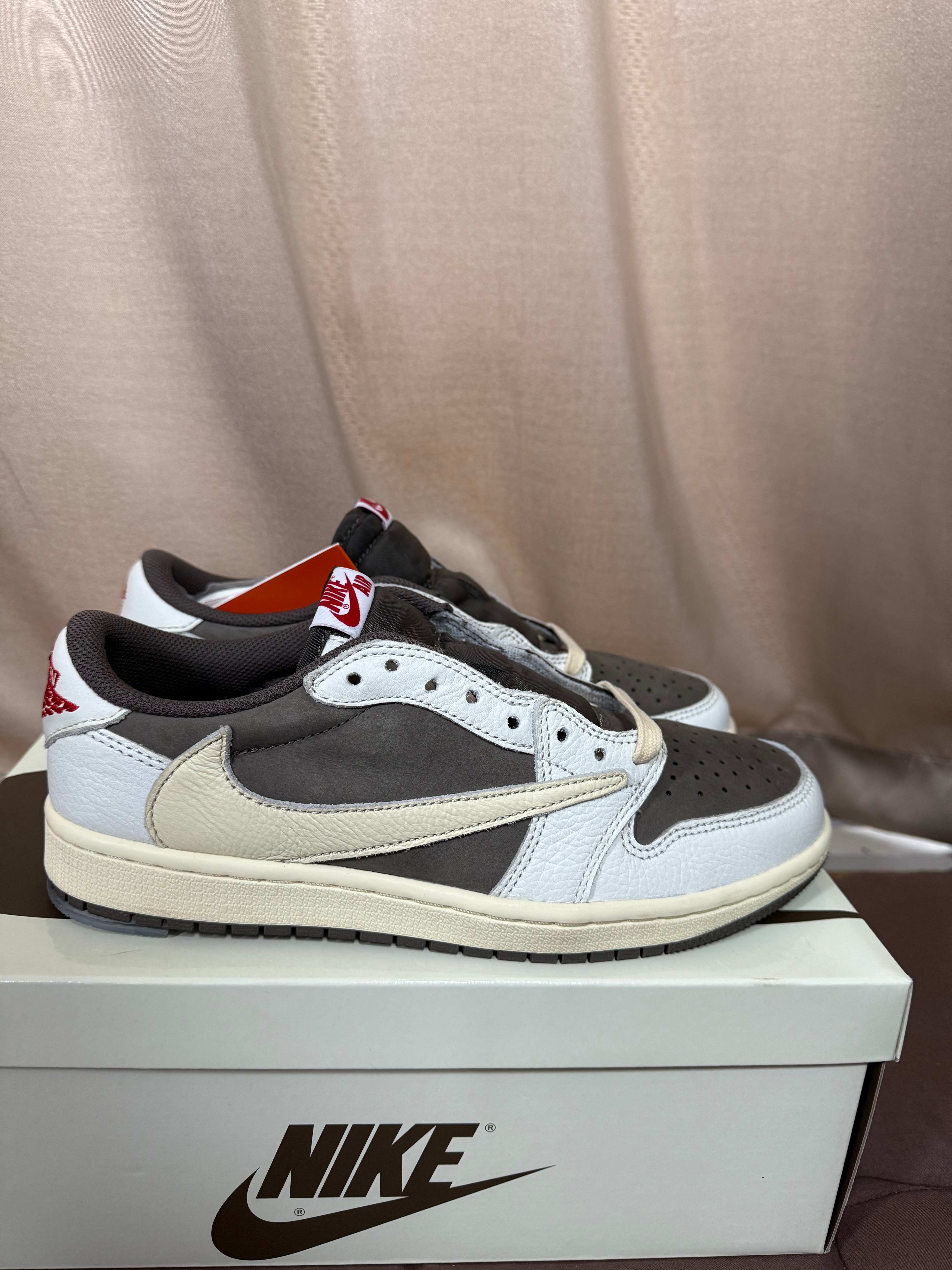 Travis Scott × Nike Air Jordan 1 Low OG SP "Reverse Mocha/Sail and Ridgerock"