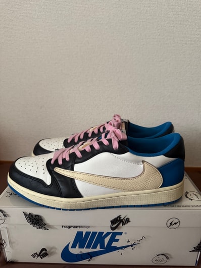 Travis Scott × fragment design × Nike Air Jordan 1 Low OG SP "Military Blue"