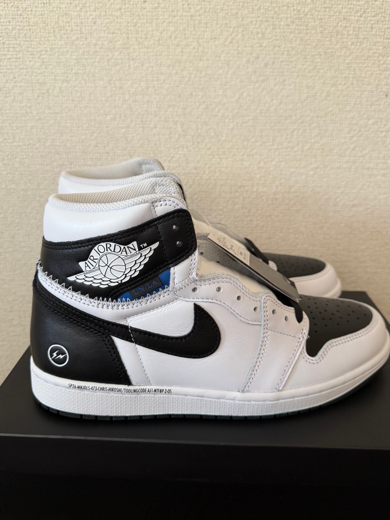 fragment design × UNION × Nike Air Jordan 1 Retro High OG "Black/White"