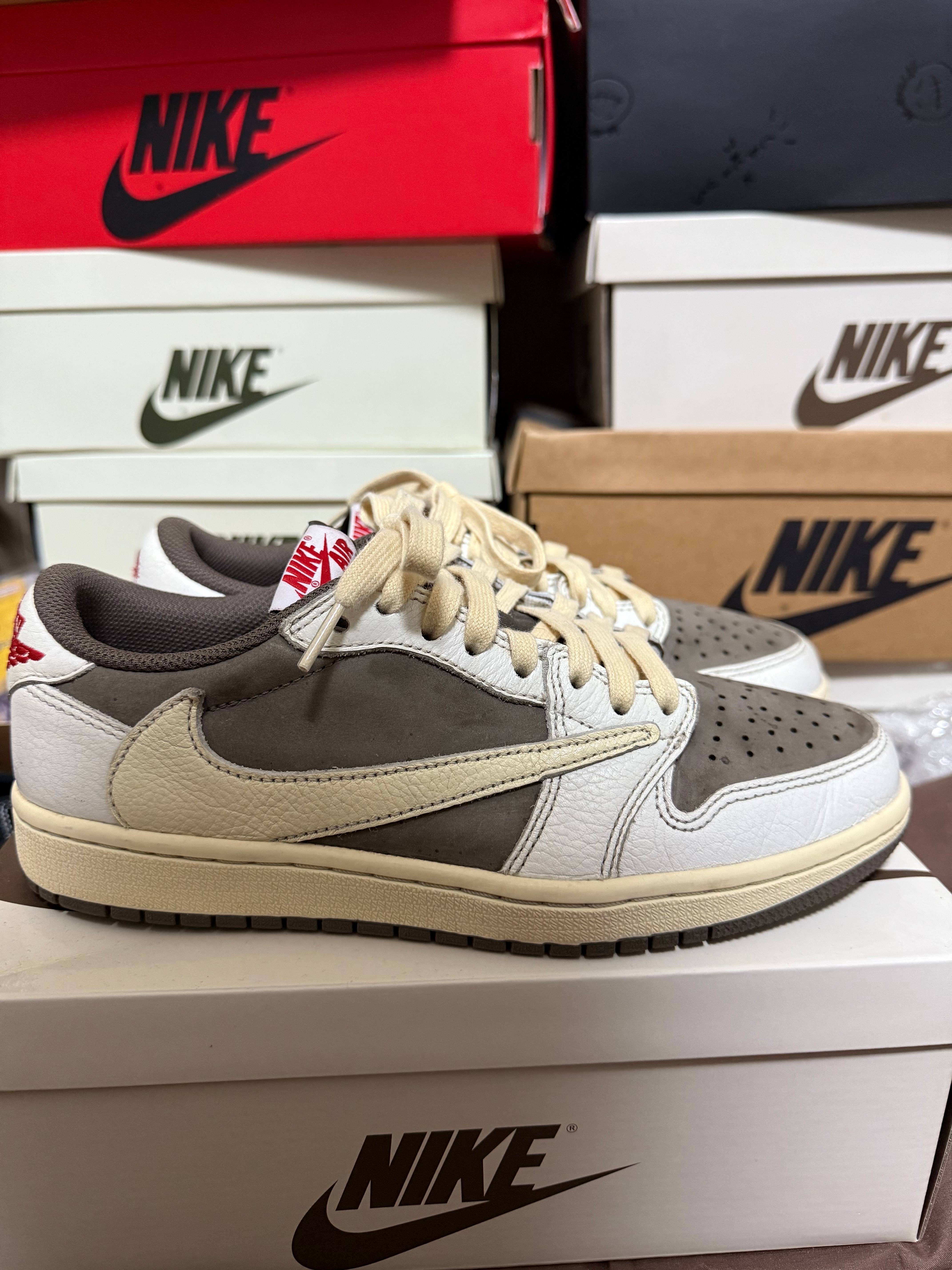 Travis Scott × Nike Air Jordan 1 Low OG SP "Reverse Mocha/Sail and Ridgerock"