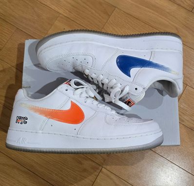 KITH × Nike Air Force 1 Low "White/Rush Blue/White/Brilliant Orange"