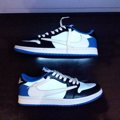 Travis Scott × fragment design × Nike Air Jordan 1 Low OG SP "Military Blue"