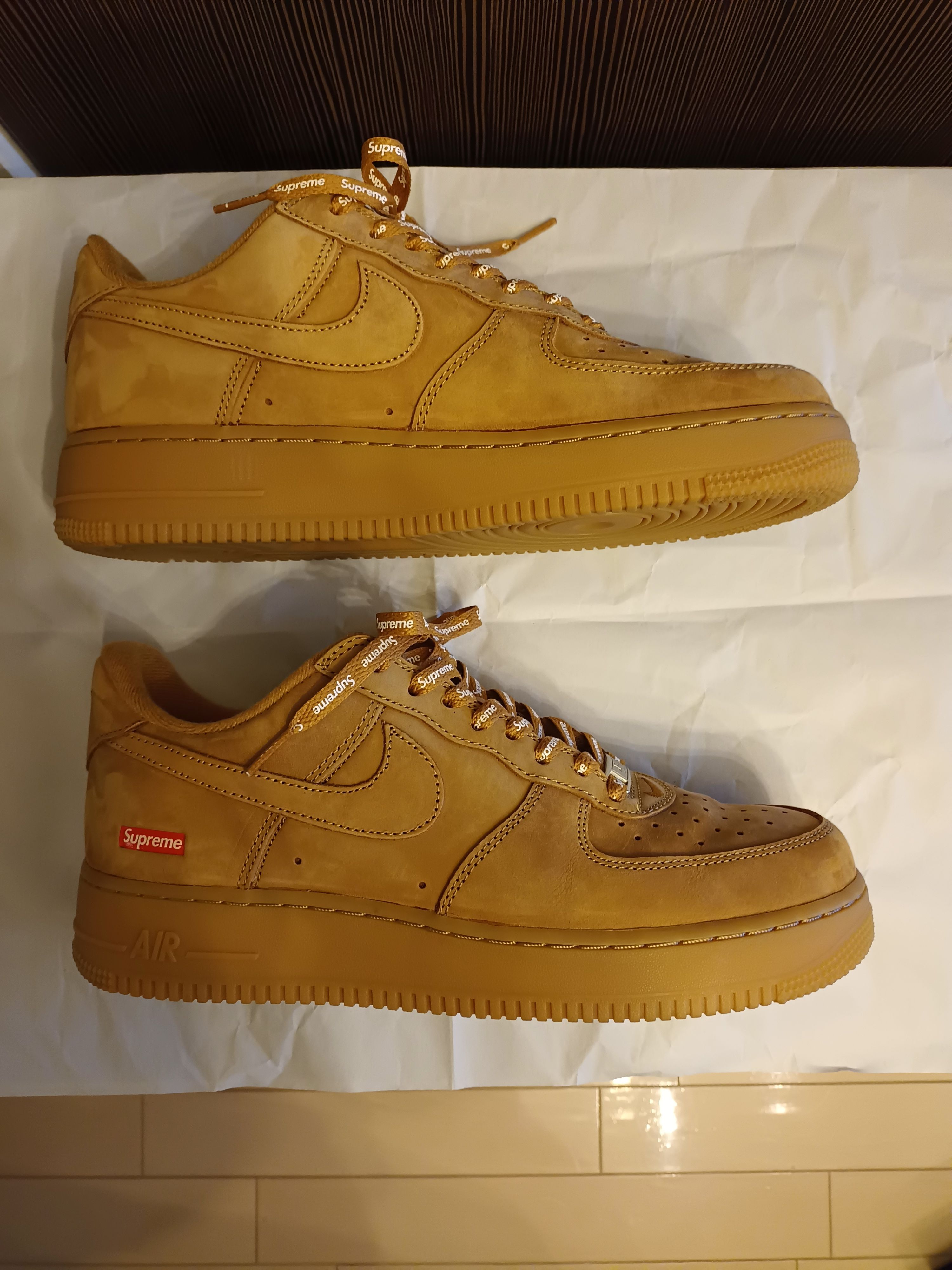 Supreme × Nike Air Force 1 Low "Flax/Wheat"