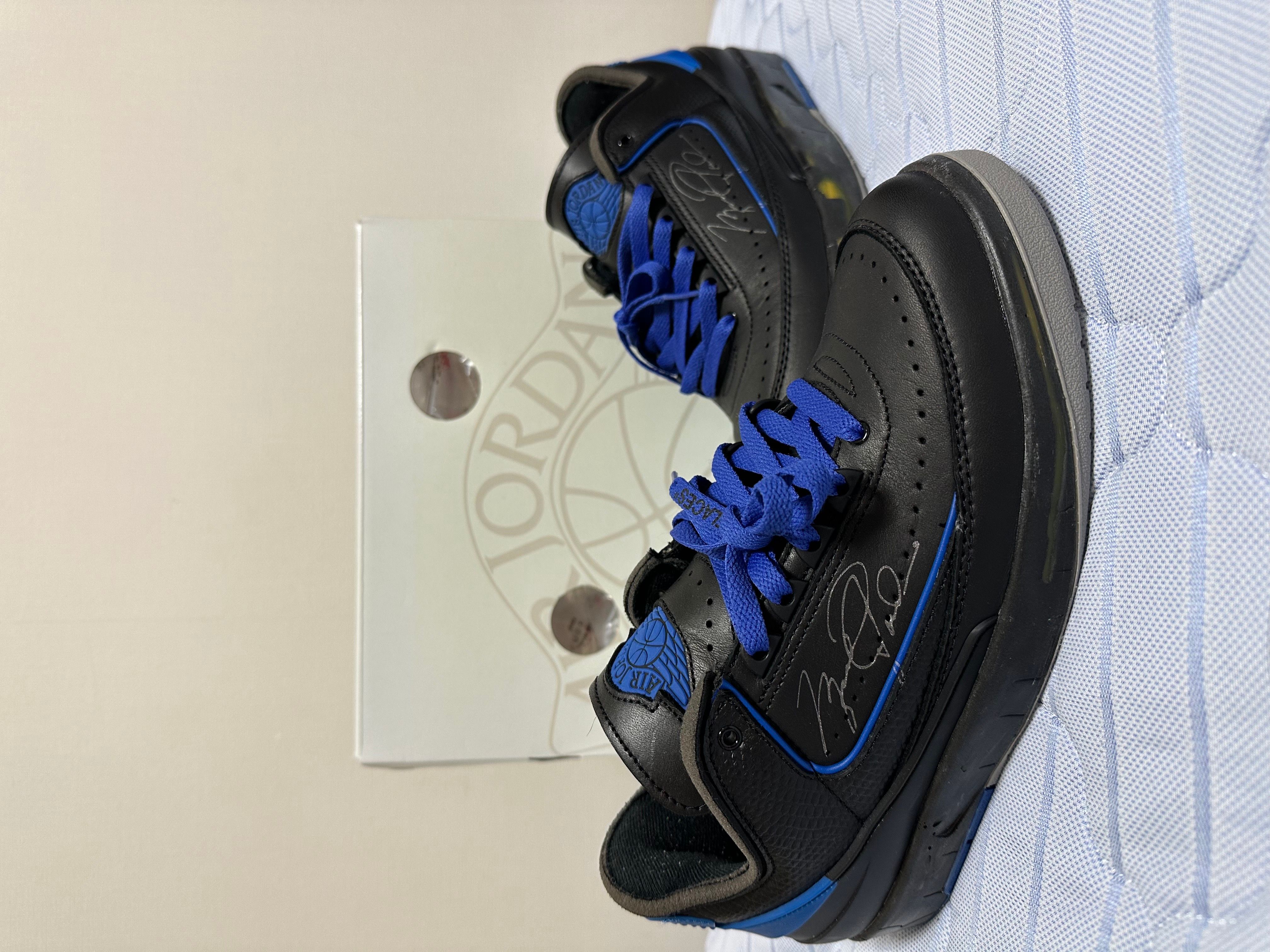 Off-White × Nike Air Jordan 2 Low "Black and Varsity Royal"