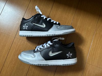 Supreme × Nike Dunk Low "Metallic Silver/Black"