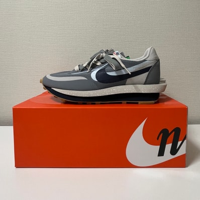 CLOT × Sacai × Nike LD Waffle "Grey Obsidian/Cool Grey"