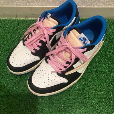Travis Scott × fragment design × Nike Air Jordan 1 Low OG SP "Military Blue"