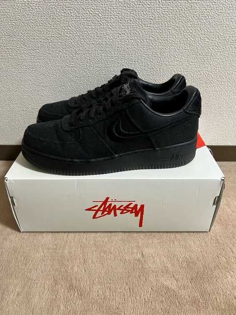 Stussy × Nike Air Force 1 Low "Triple Black"