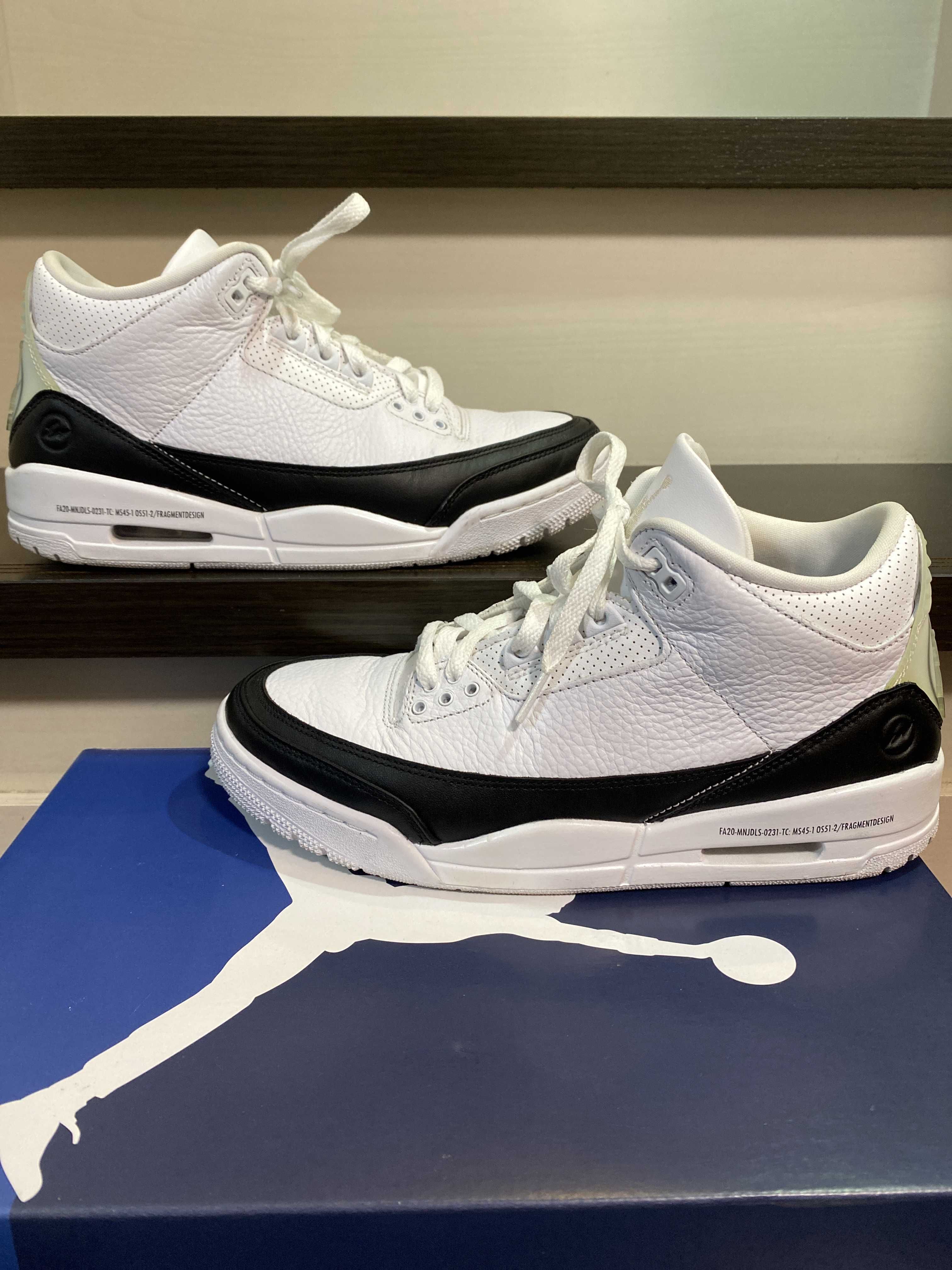 Fragment × Nike Air Jordan 3 "White/Black"