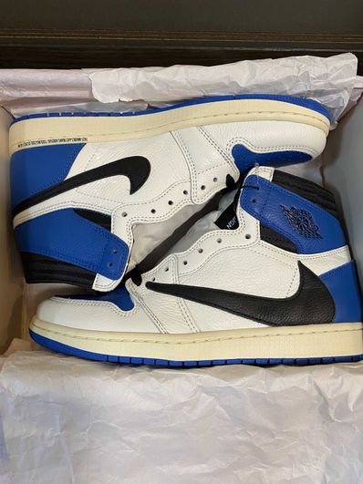 Travis Scott × fragment design × Nike Air Jordan 1 Retro High OG SP "Military Blue"