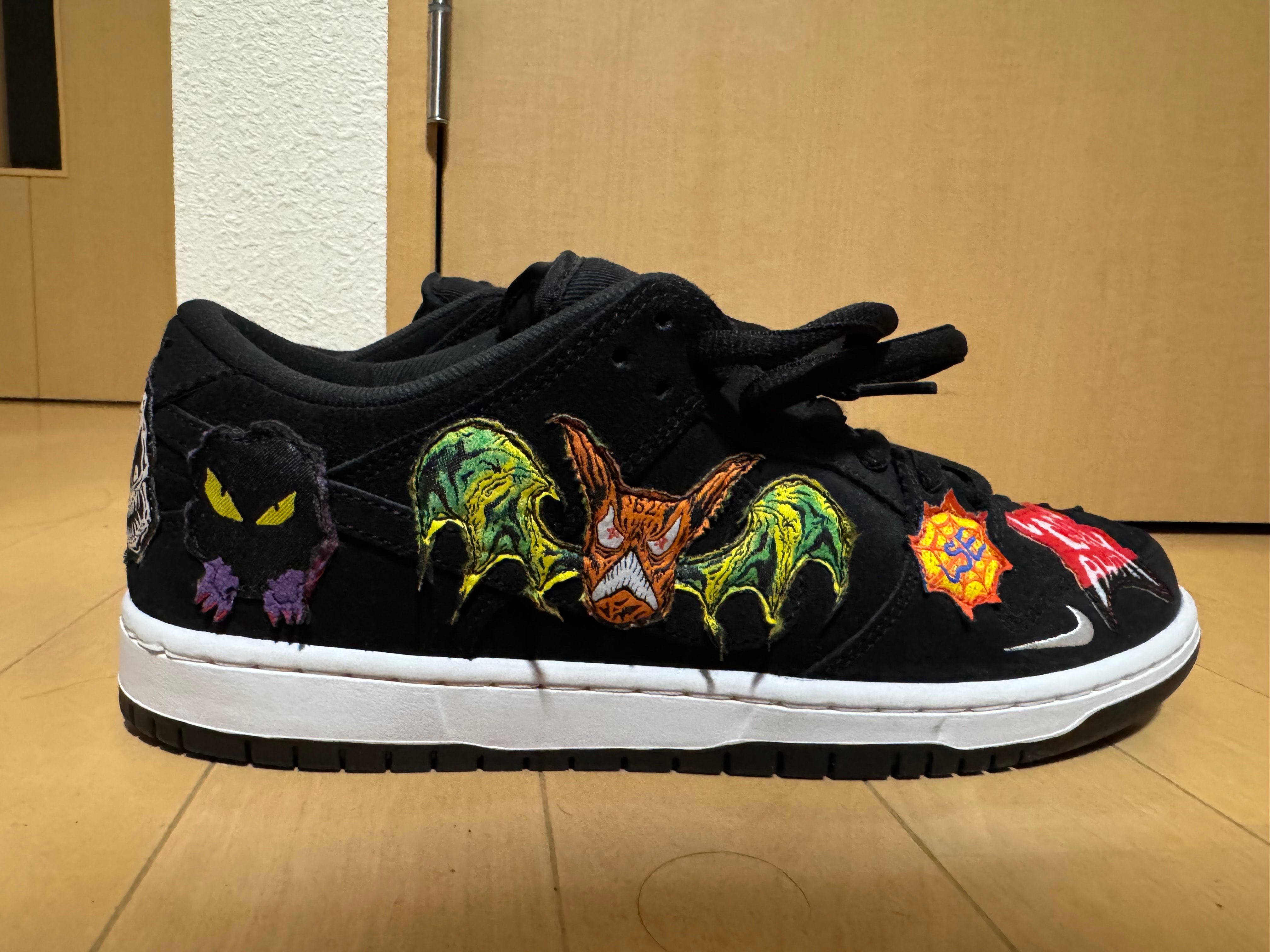 Neck face × Nike SB Dunk Low "Black/White/Multi Color"