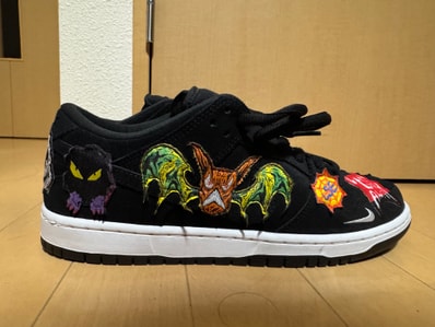 Neck face × Nike SB Dunk Low "Black/White/Multi Color"