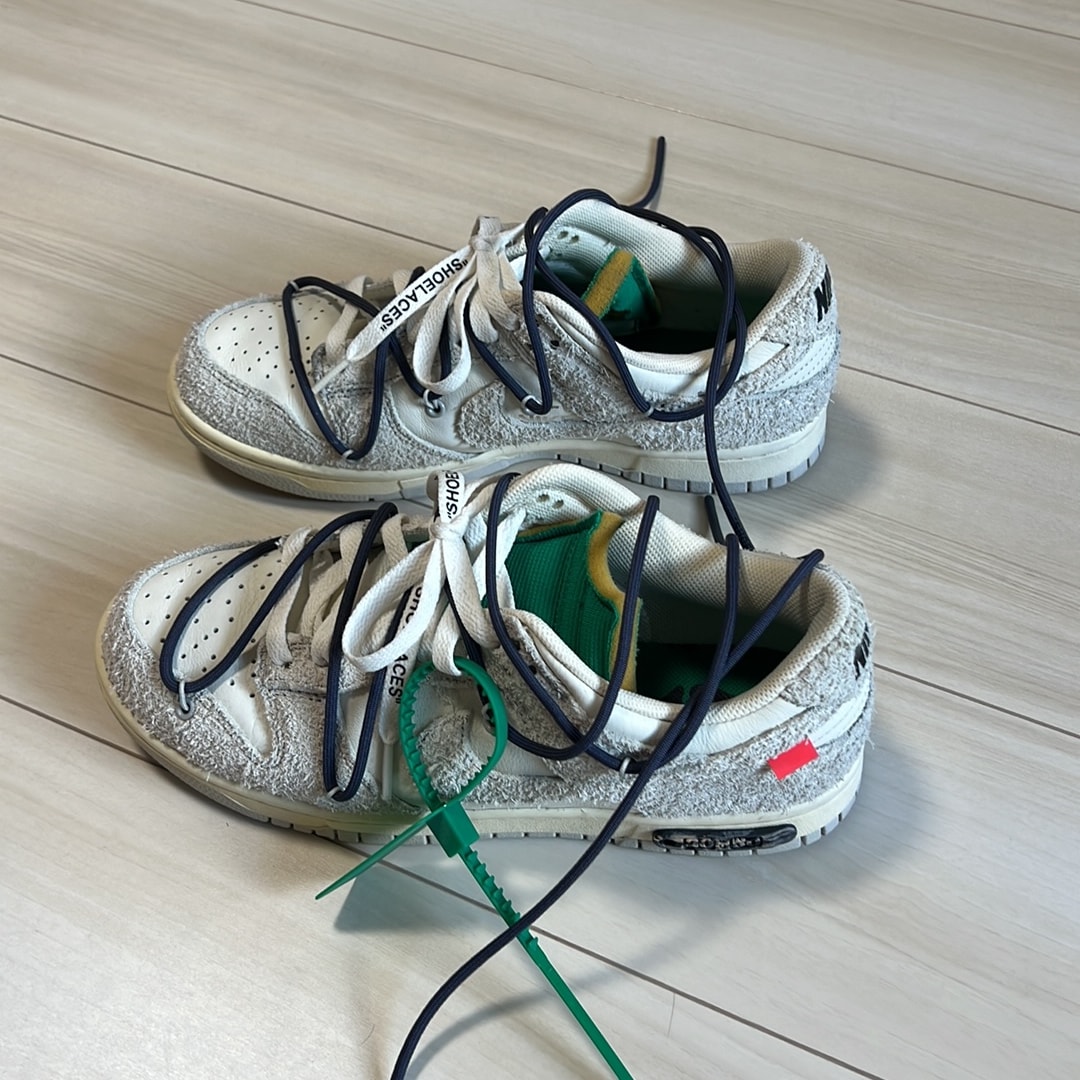 Off-White × Nike Dunk Low "Sail/Neutral Grey/Gridiron"