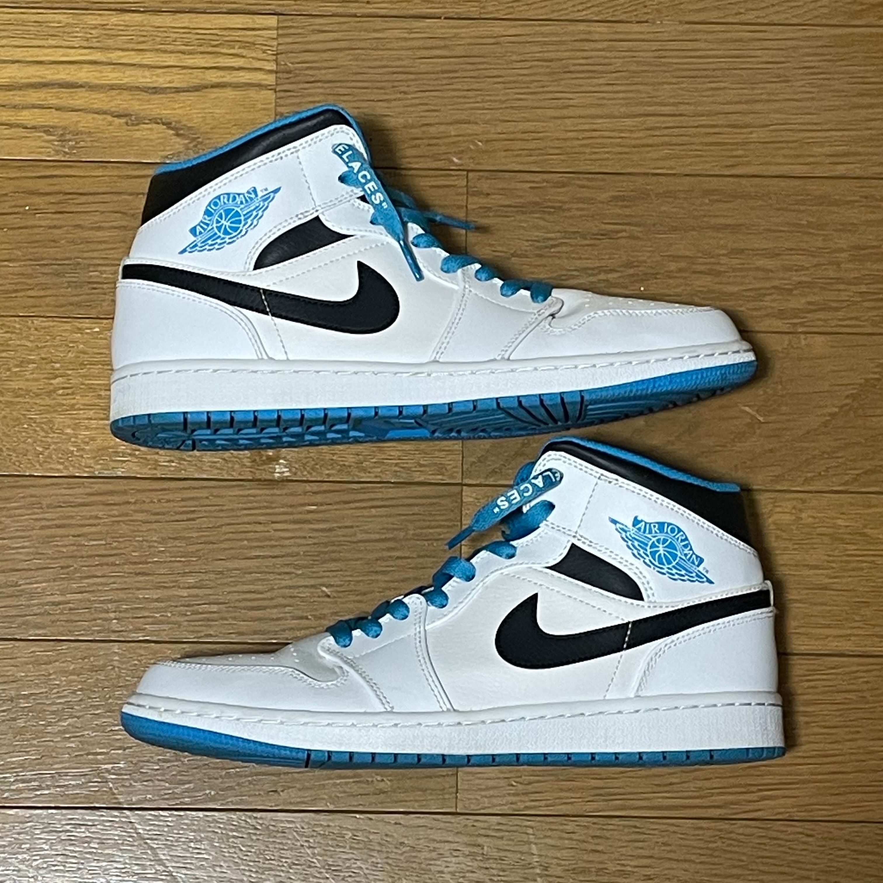Nike Air Jordan 1 Mid "White/Laser blue"