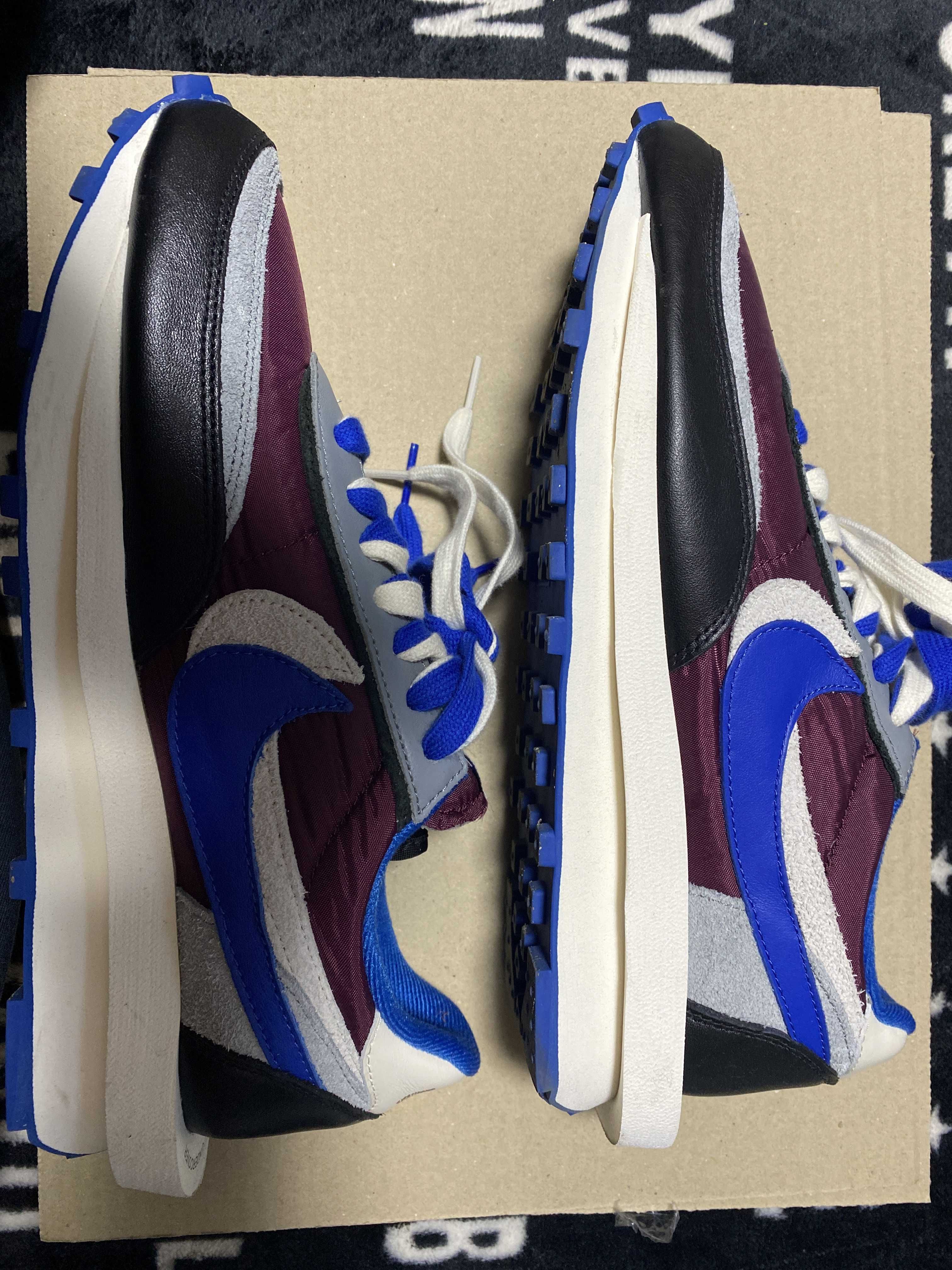 UNDERCOVER × sacai × Nike LD Waffle "Night Maroon/Pale Ivory-Ground Grey-Team Royal"