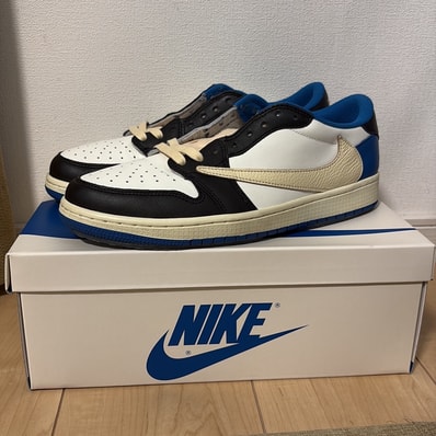 Travis Scott × fragment design × Nike Air Jordan 1 Low OG SP "Military Blue"