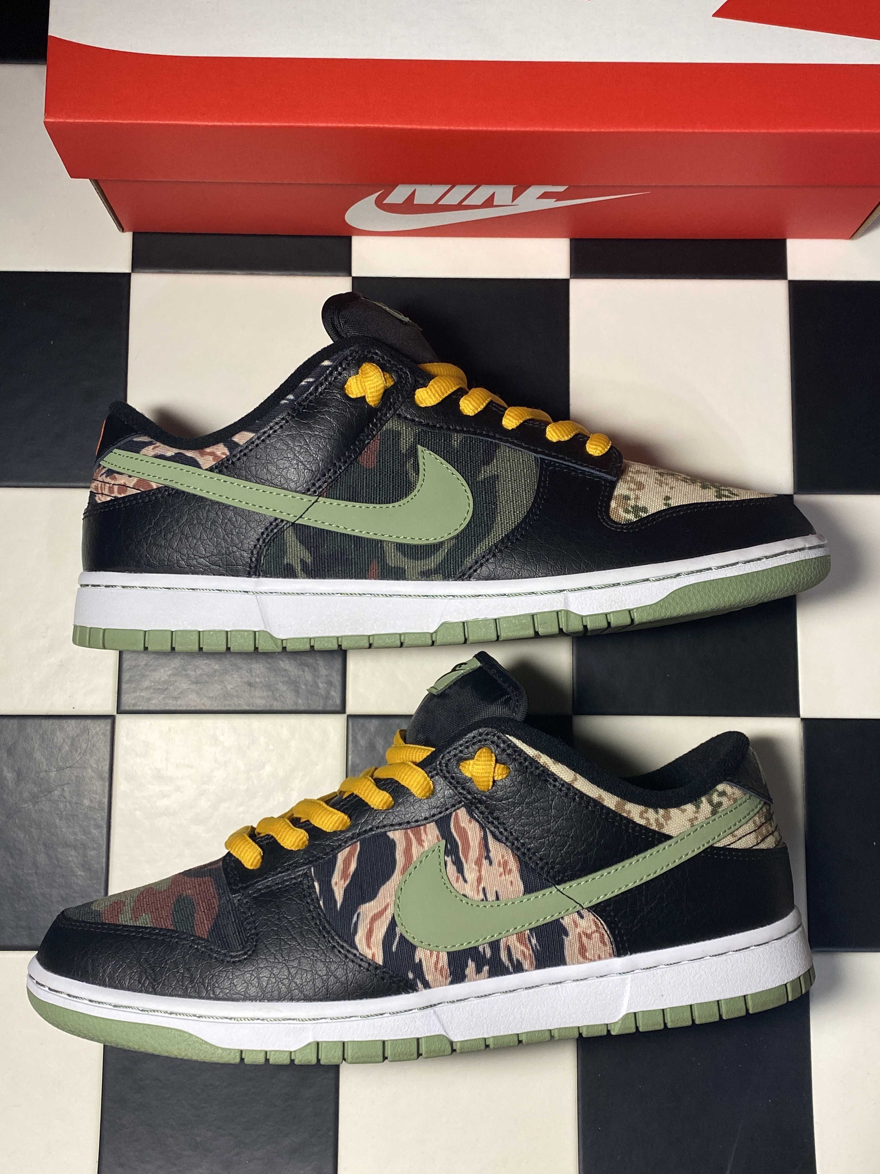 NIKE DUNK LOW SE "BLACK MULTI CAMO"