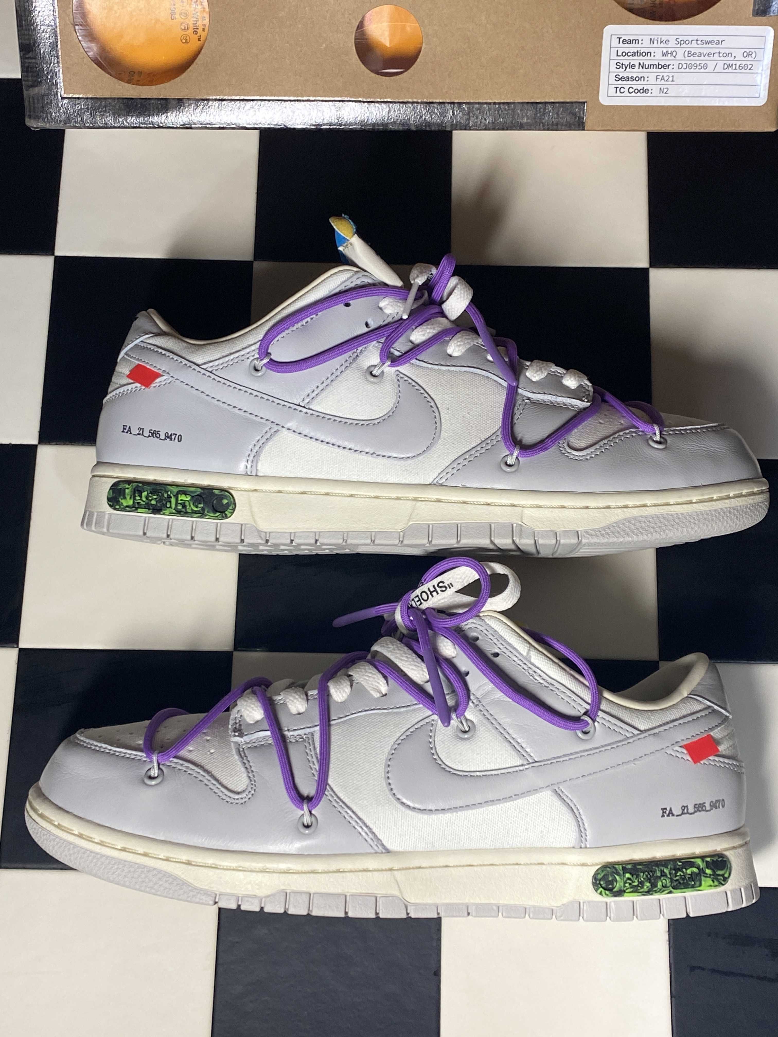 Off-White × Nike Dunk Low "Sail/Neutral Gray"