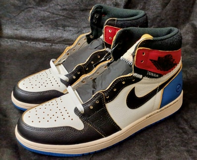 fragment design × UNION × Nike Air Jordan 1 High OG "Black/Varsity Red"