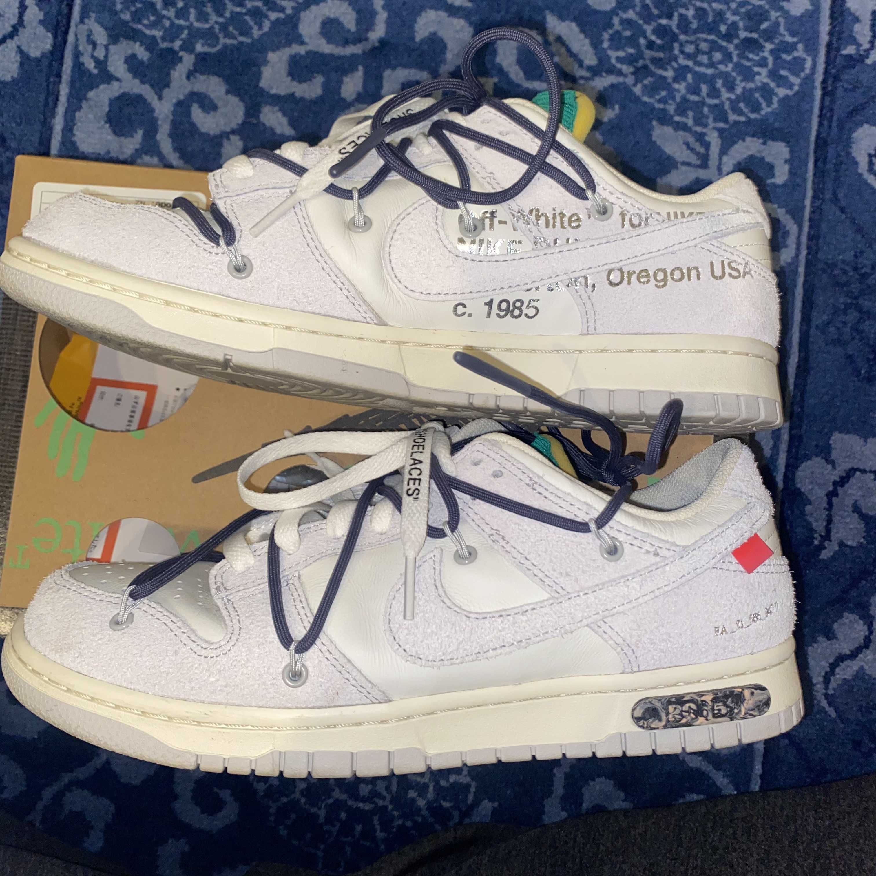 Off-White × Nike Dunk Low "Sail/Neutral Grey/Gridiron"