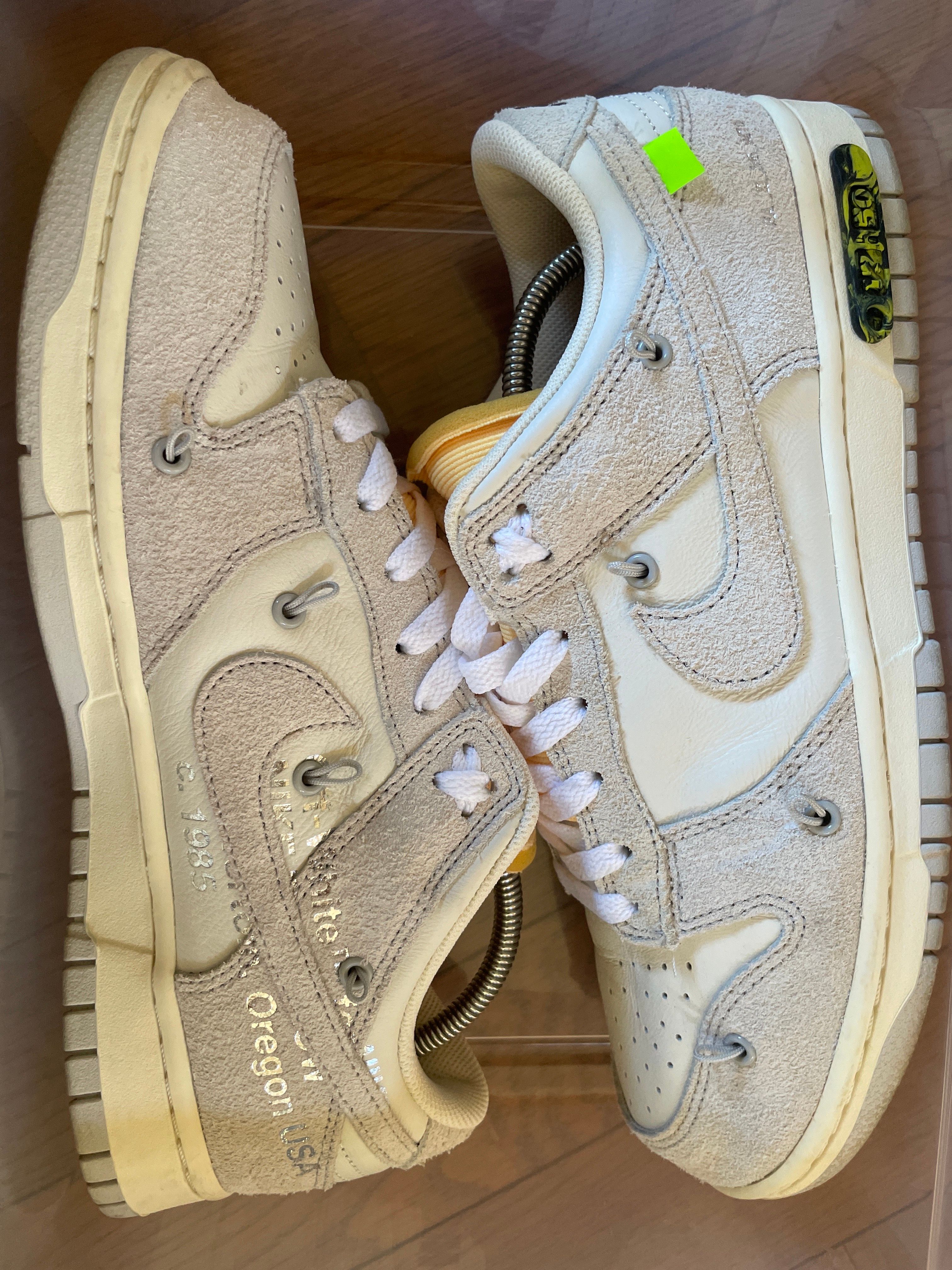 Off-White × Nike Dunk Low "Sail/Neutral Gray/Hyper Pink"