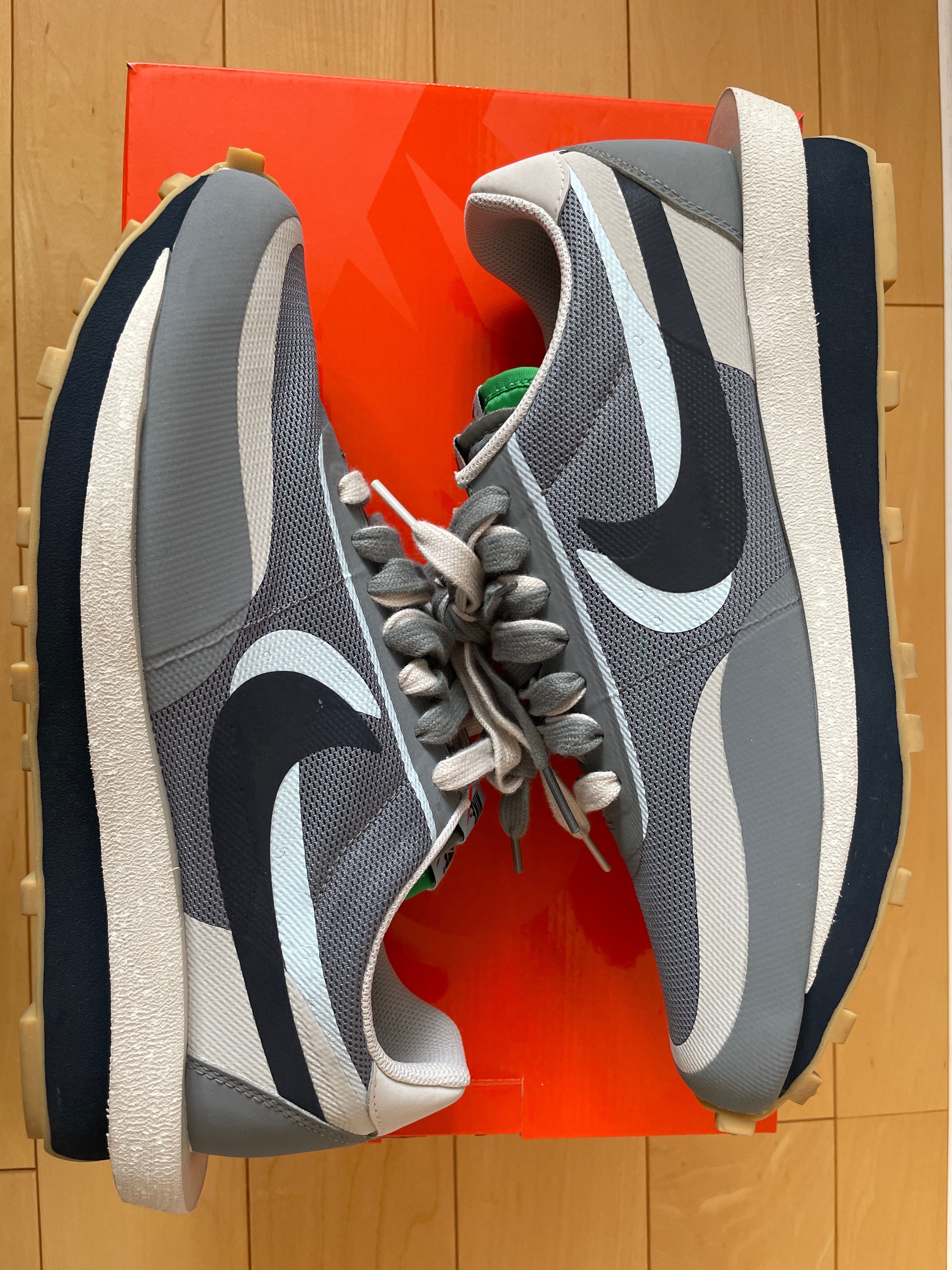 CLOT × Sacai × Nike LD Waffle "Grey Obsidian/Cool Grey"