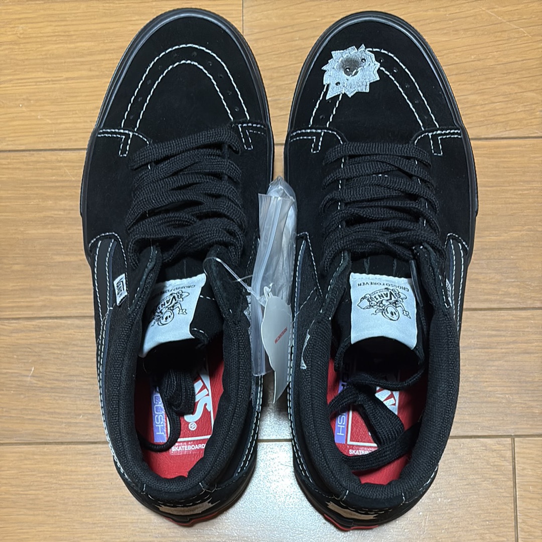 Nate Lowman × Supreme × Vans Skate Grosso Mid "Bullet Hole/Black" (Japan Exclusive) (25SS Week9)