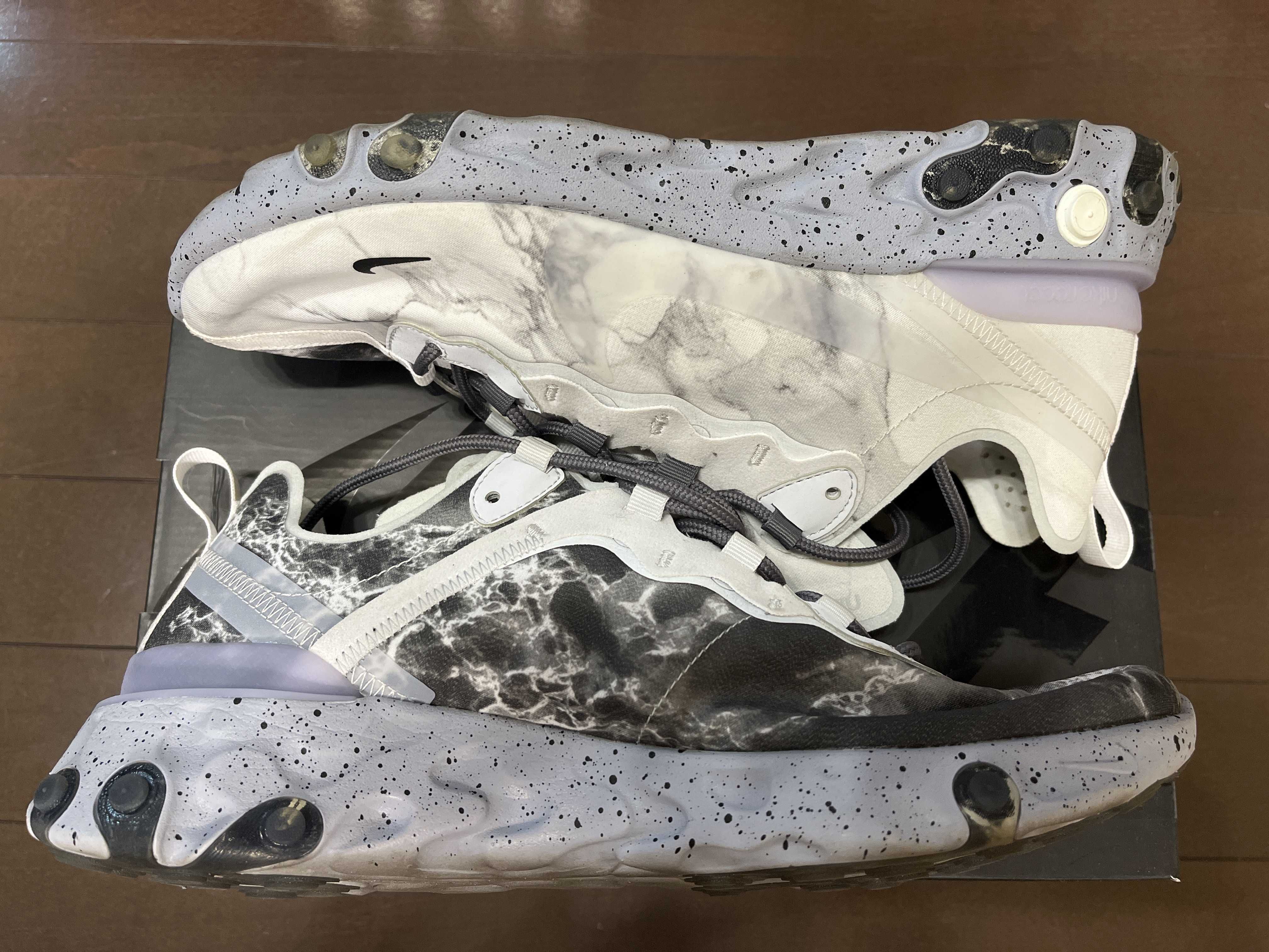 KENDRICK LAMAR×NIKE REACT ELEMENT 55 "PURE PLATINUM/CLEAR-WOLF GREY-BLACK"