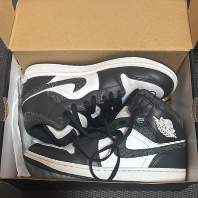Nike Air Jordan 1 Mid "Panda Elephant/Safari"