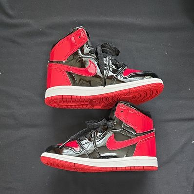 Nike TD Air Jordan 1 High OG "Patent Bred"