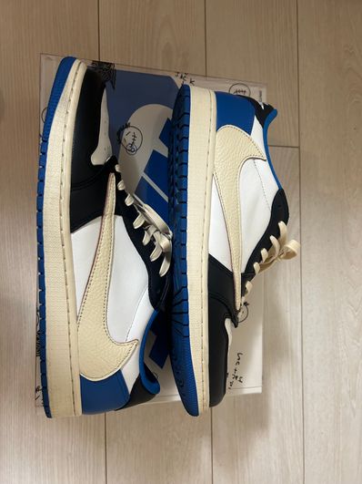 Travis Scott × fragment design × Nike Air Jordan 1 Low OG SP "Military Blue"