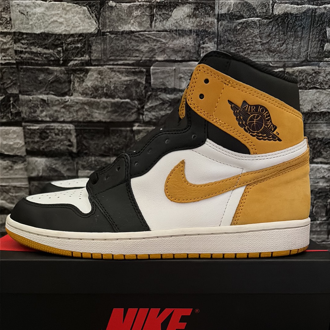 NIKE エアジョーダン1レトロハイOG ブラックトゥ/イエローオークル ナイキ エアジョーダン1 レトロ ハイ OG ブラックトゥ イエロー