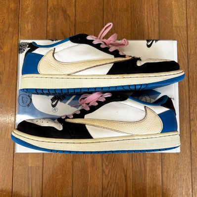 Travis Scott × fragment design × Nike Air Jordan 1 Low OG SP "Military Blue"