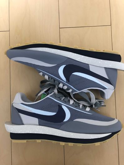 CLOT × Sacai × Nike LD Waffle "Grey Obsidian/Cool Grey"