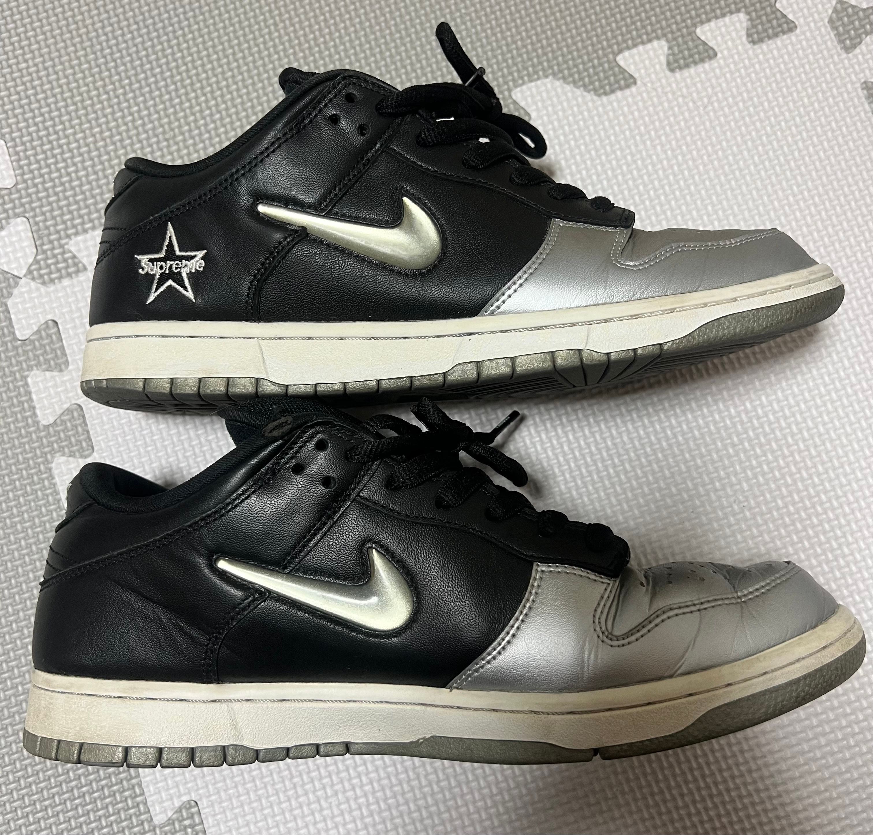 Supreme × Nike Dunk Low "Metallic Silver/Black"