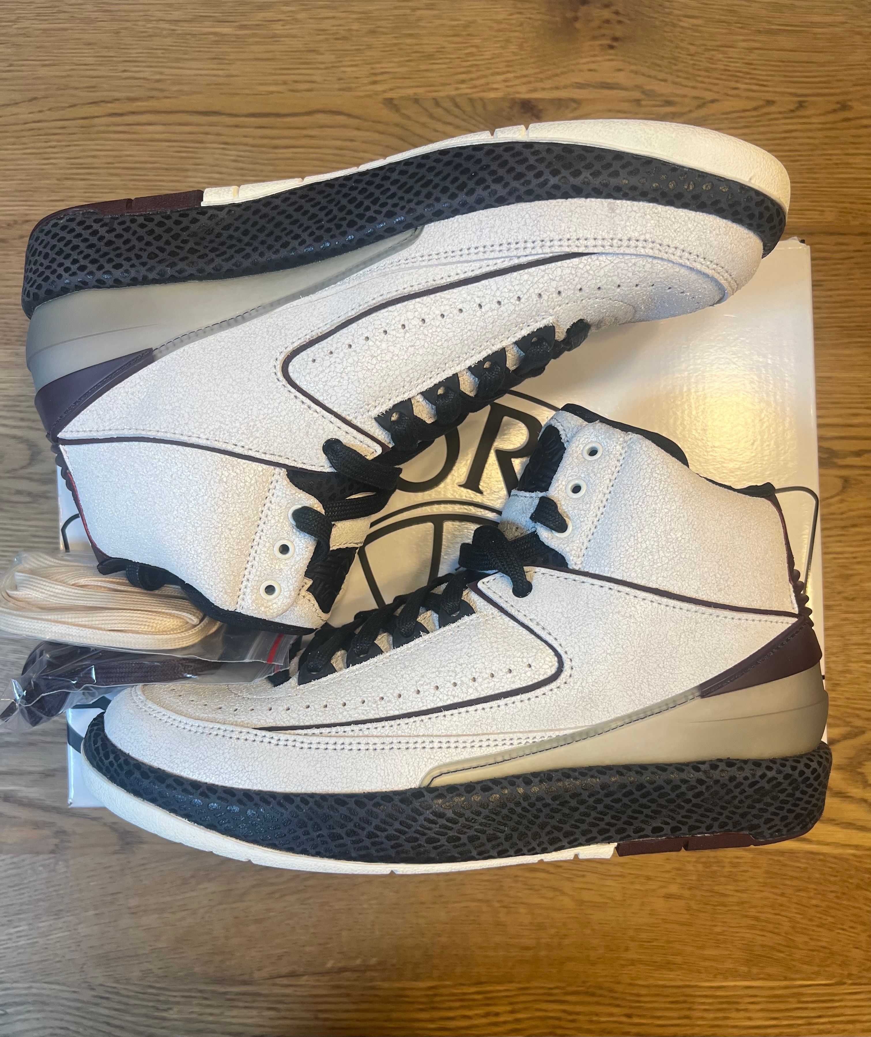 A Ma Maniere × Nike Air Jordan 2 "Airness/Sail and Burgundy"